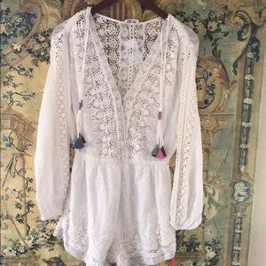 Elegant White Lace Romper